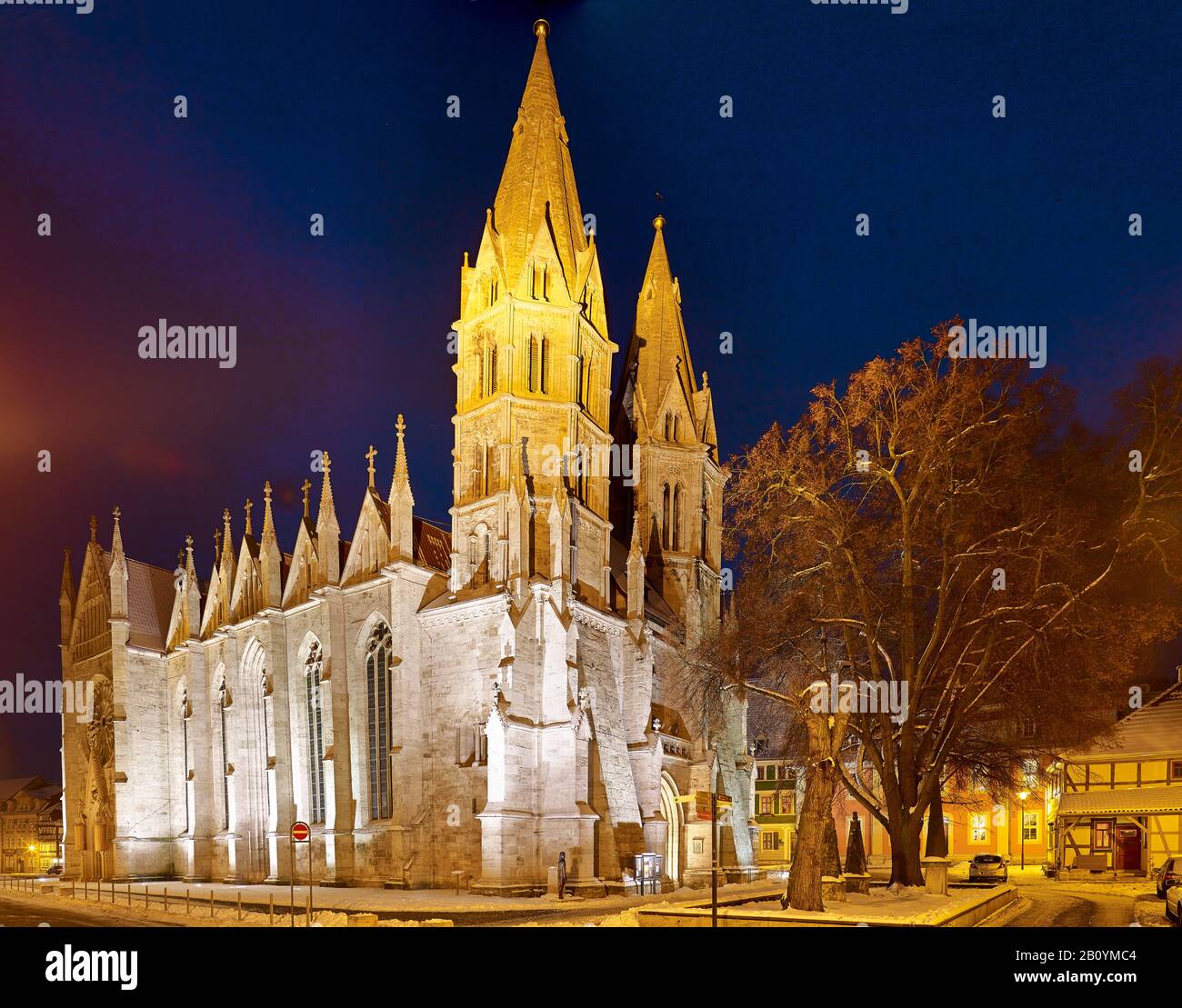 Divi Blasii church in Mühlhausen, Thuringia, Germany, Stock Photo