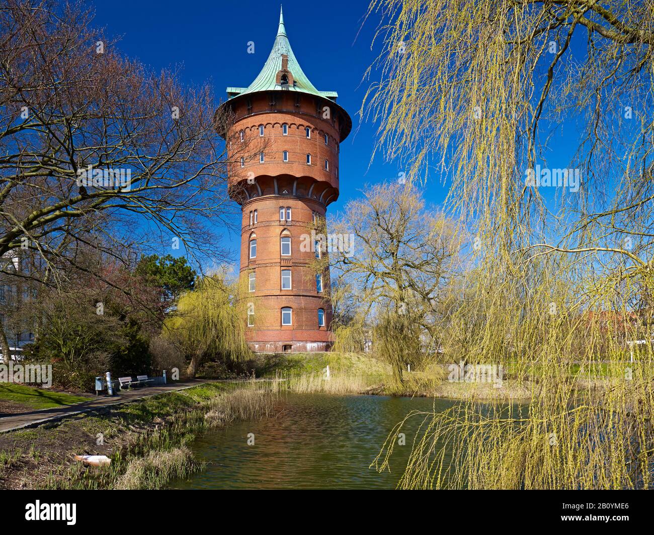 Water tower in Cuxhaven, Lower Saxony, Germany, Stock Photo