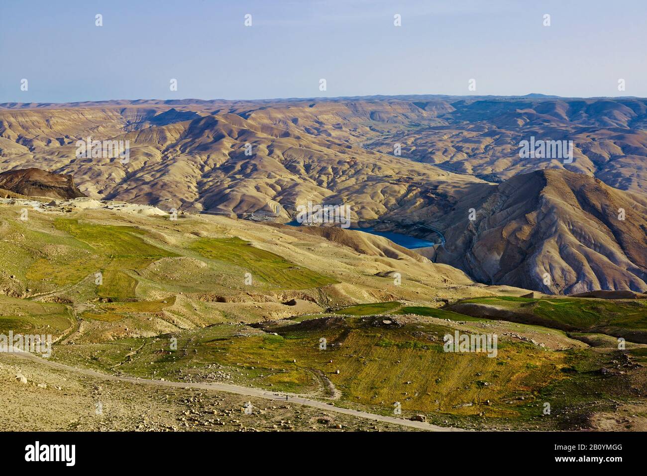 Wadi Hasa with Tannur Dam, Karak / Tafila Province, Jordan, Middle East Stock Photo - Alamy