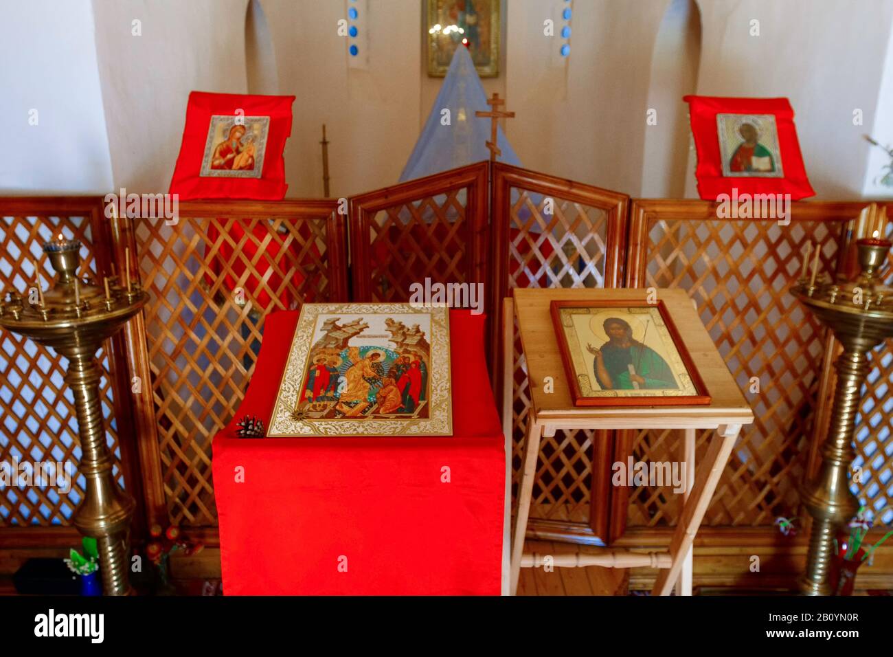 Russian Orthodox Icons in a monastery Stock Photo - Alamy