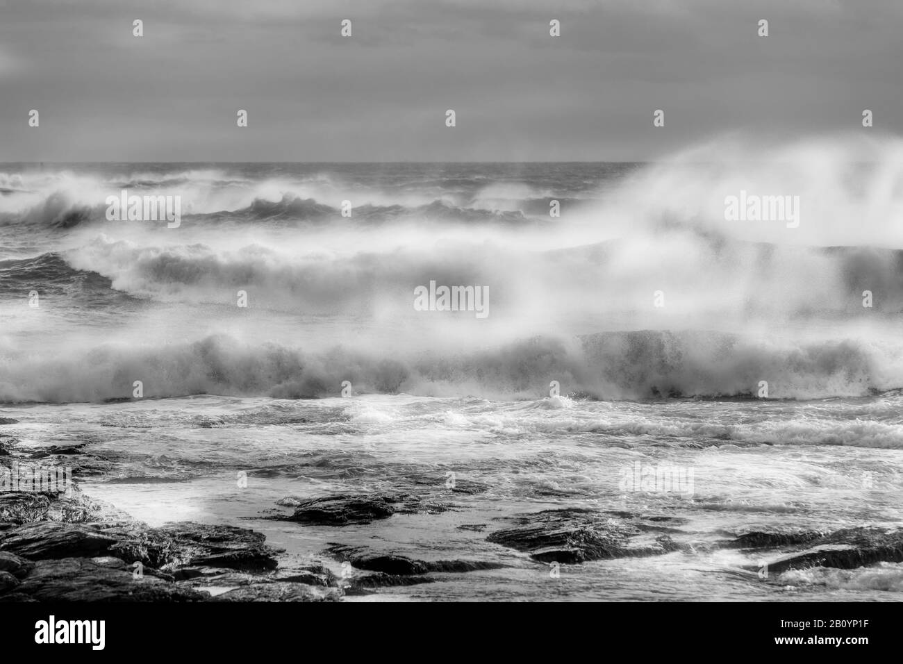 Rocky landscape pool water Black and White Stock Photos & Images - Alamy