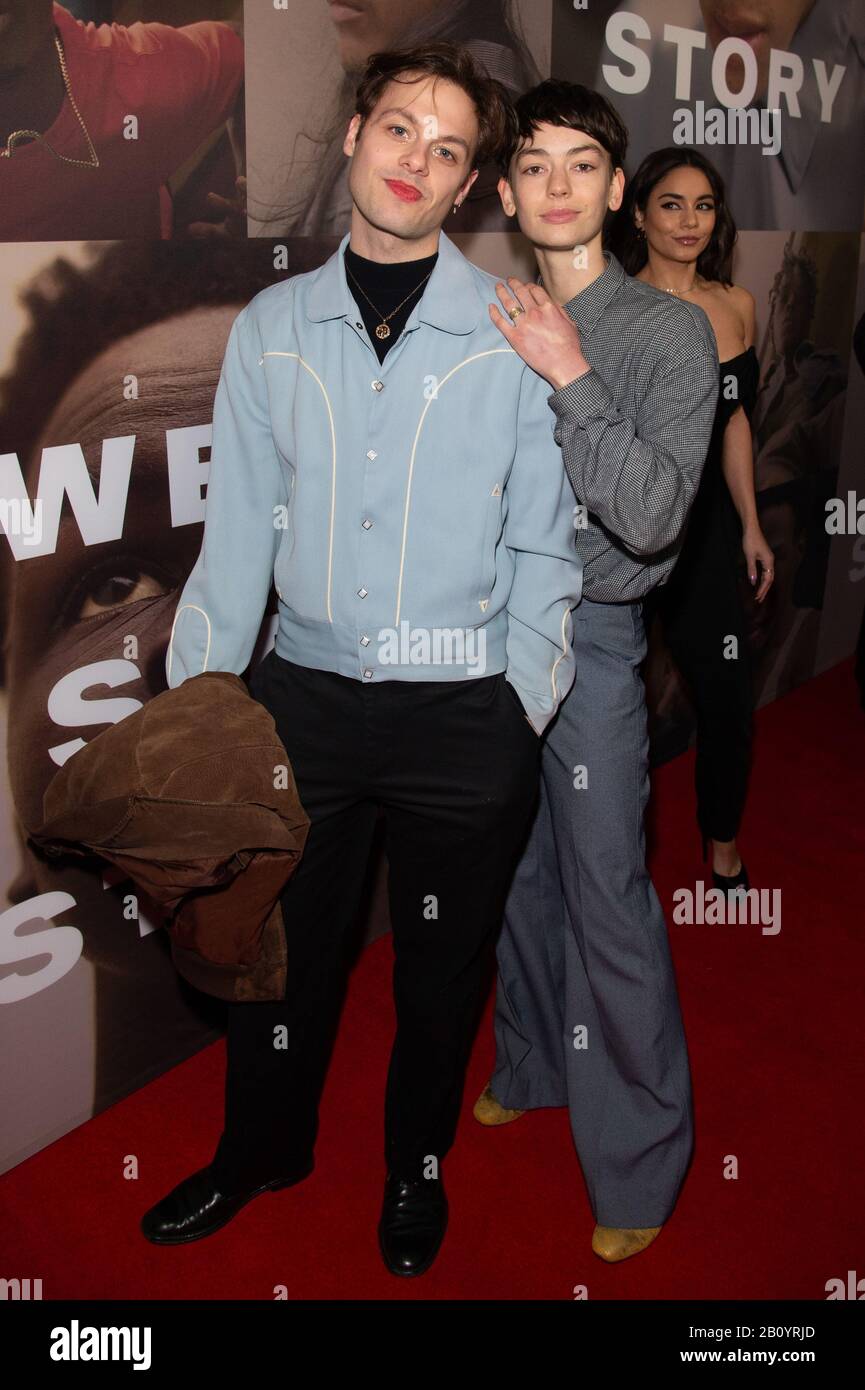 NEW YORK, NY FEBRUARY 20 Brigette LundyPaine (R) attends opening