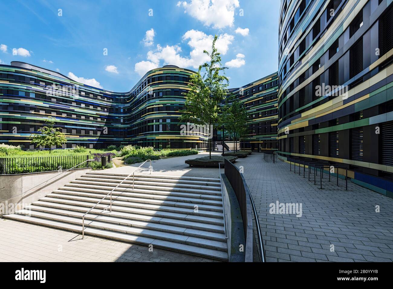 Facade of the Department of Urban Development and Housing, BSW, Wilhelmsburg, Hamburg, Germany Stock Photo