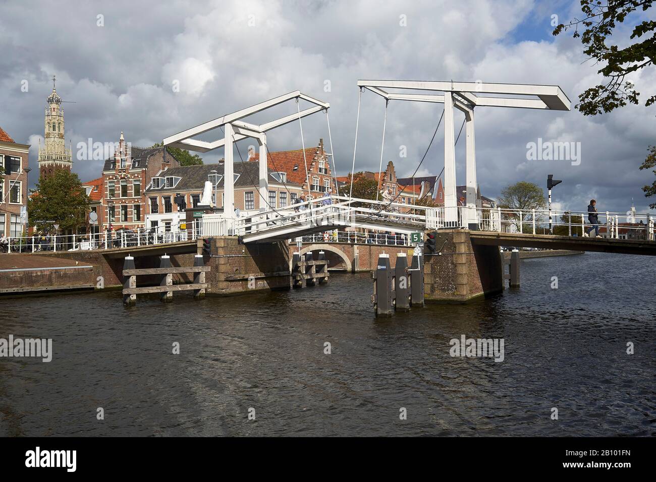 Gravestenenbrug in Haarlem, North Holland, Netherlands Stock Photo