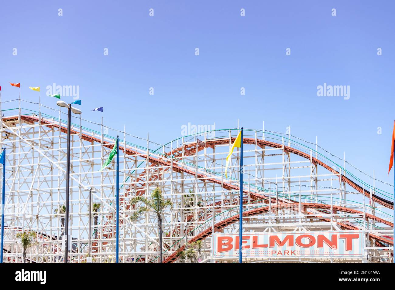 Legendary roller coaster, Belmont Park, San Diego, California, USA Stock Photo