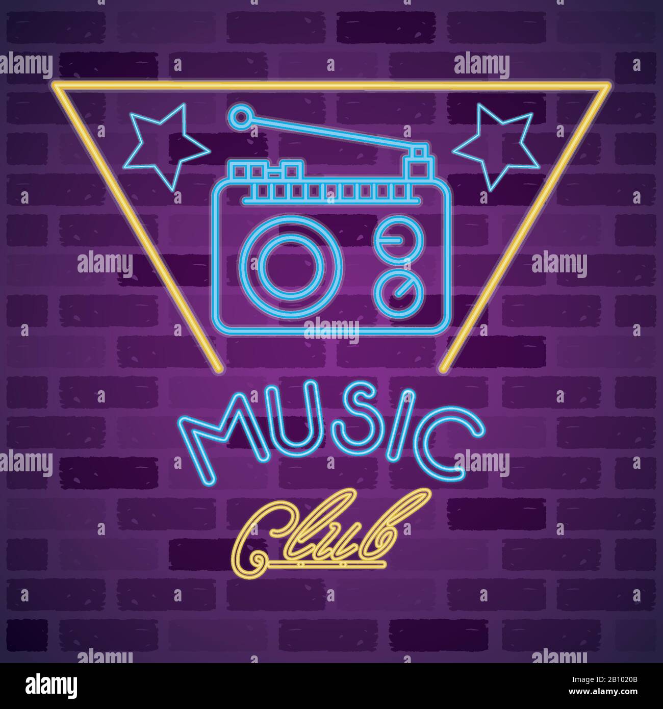 radio music player neon lights Stock Vector Image & Art Alamy