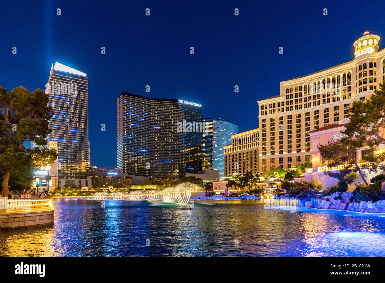 The Strip, Water Light Games, Las Vegas, Nevada, USA Stock Photo Alamy