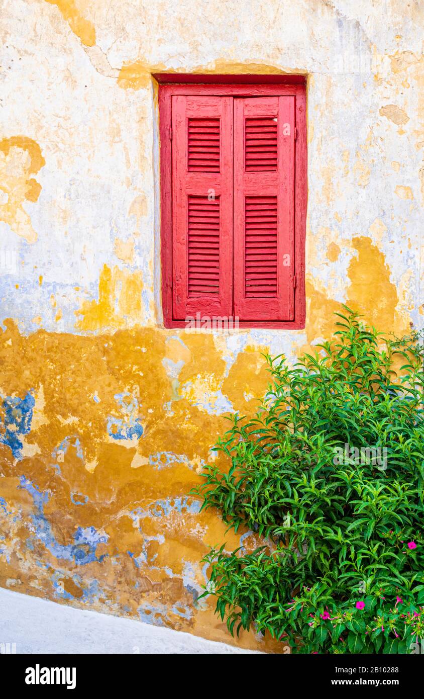 Rustic house in Anafiotika, Athens, Greece Stock Photo