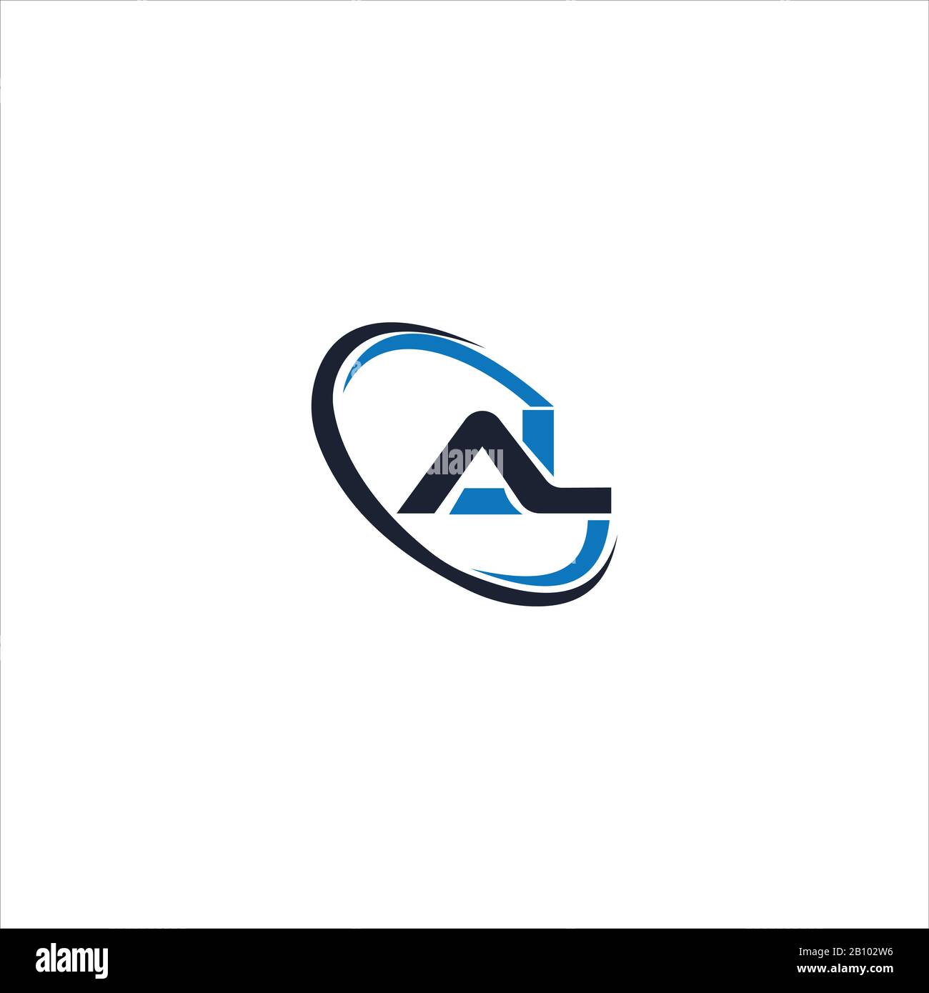 Initial letter al or la logo design template Stock Vector