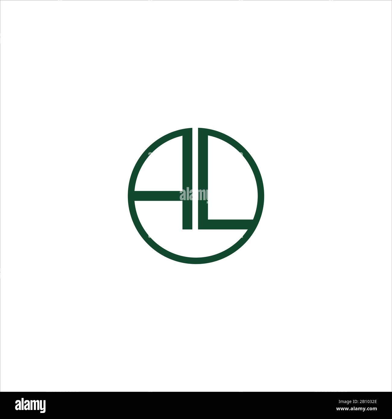 Initial letter al or la logo design template Stock Vector