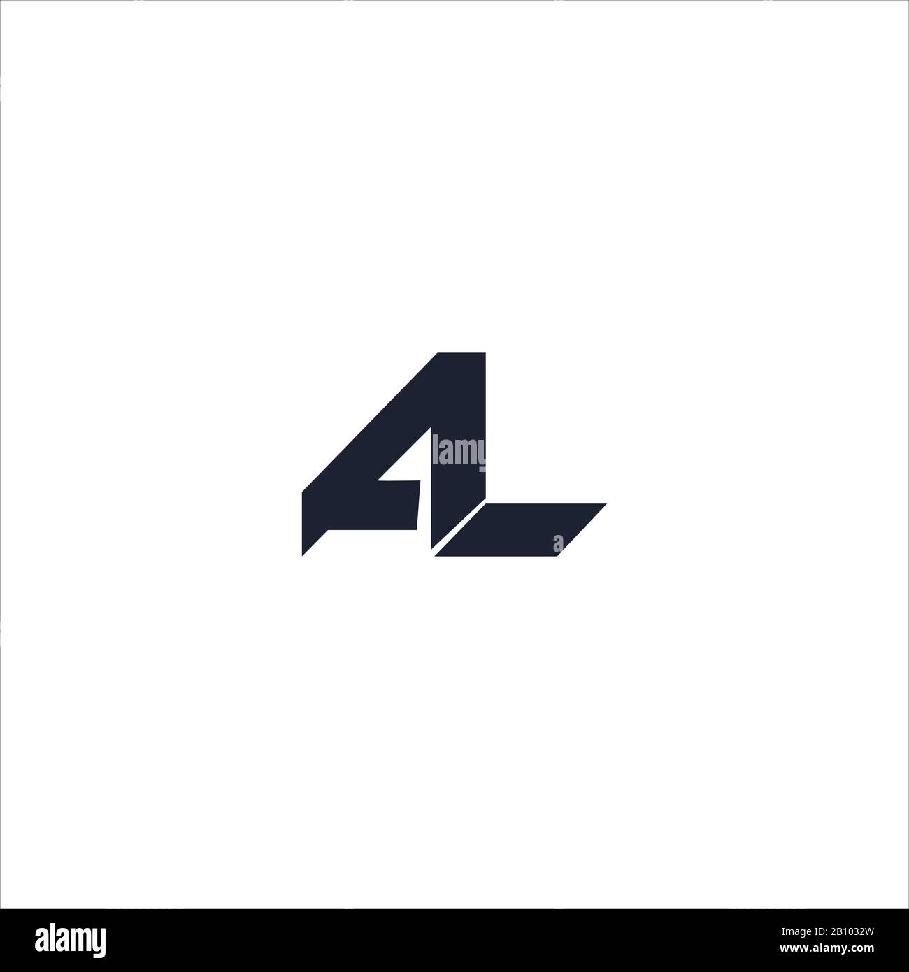 Initial letter al or la logo design template Stock Vector