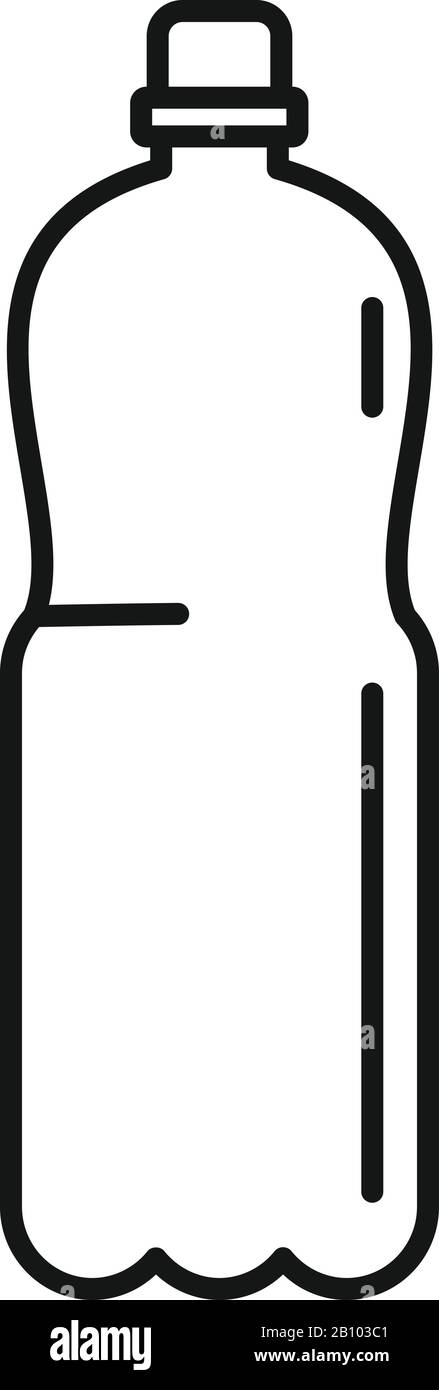 Plastic carry bottle icon. Outline plastic carry bottle vector icon for ...