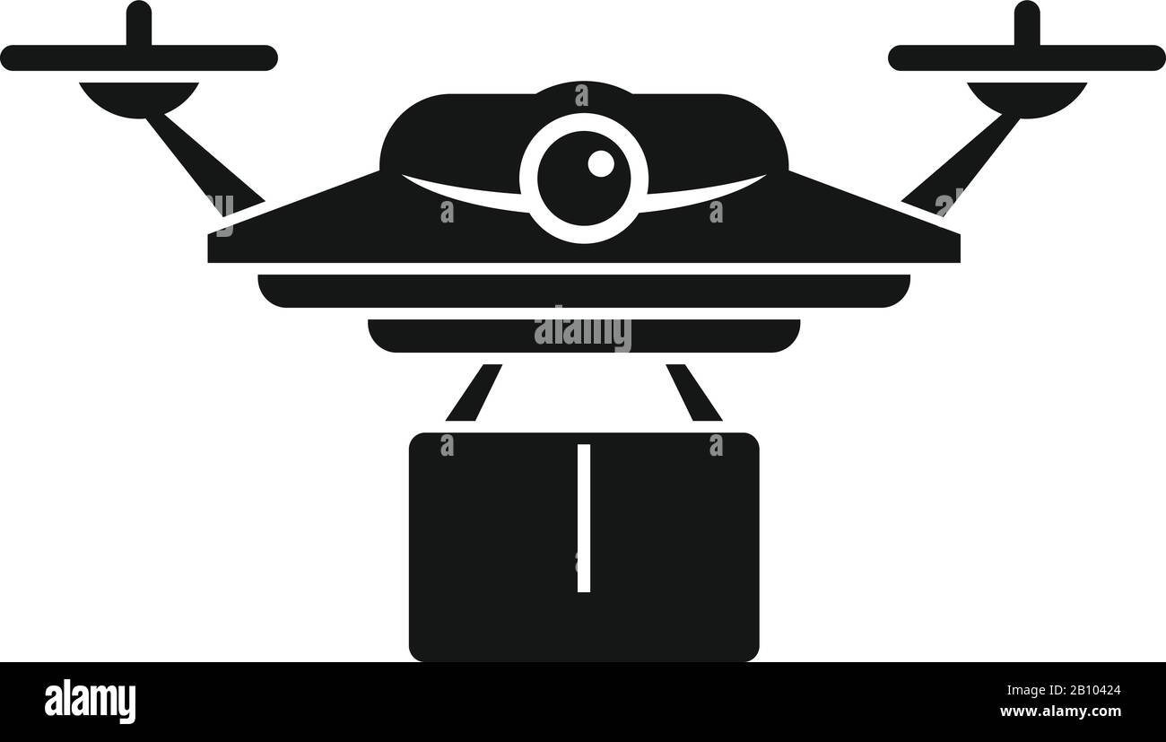 Postal drone delivery icon. Simple illustration of postal drone ...