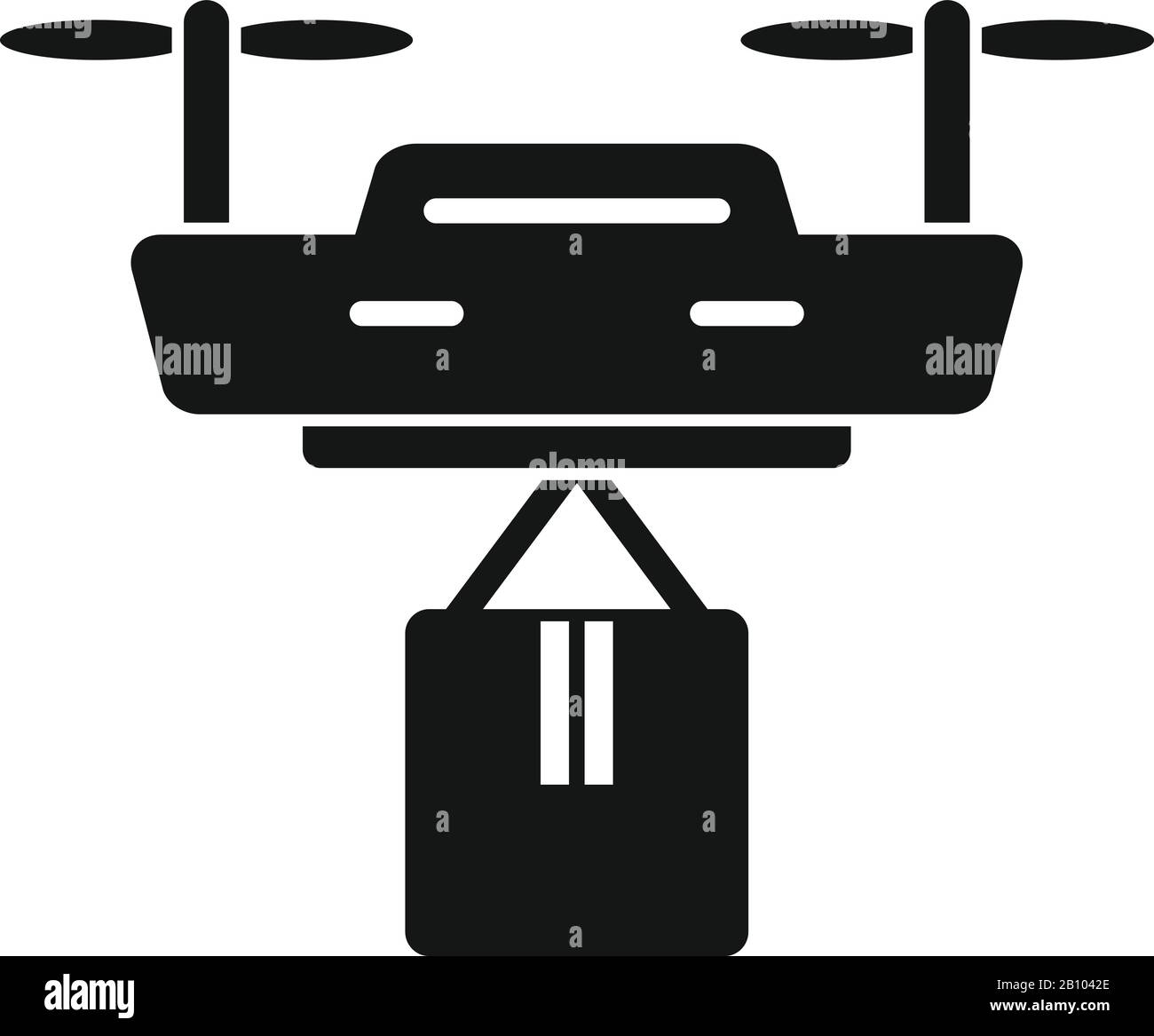 Business drone delivery icon. Simple illustration of business drone ...