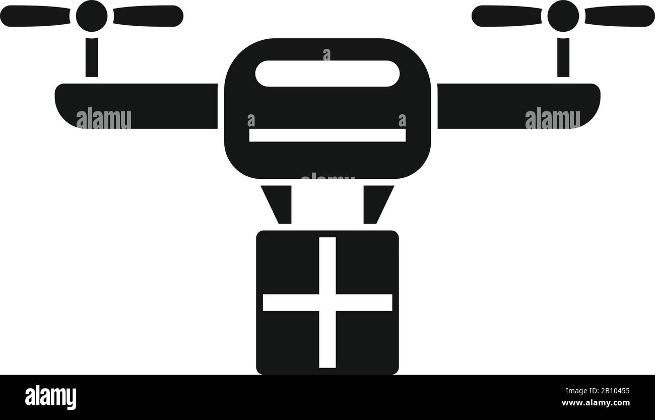 Air drone delivery icon. Simple illustration of air drone delivery ...