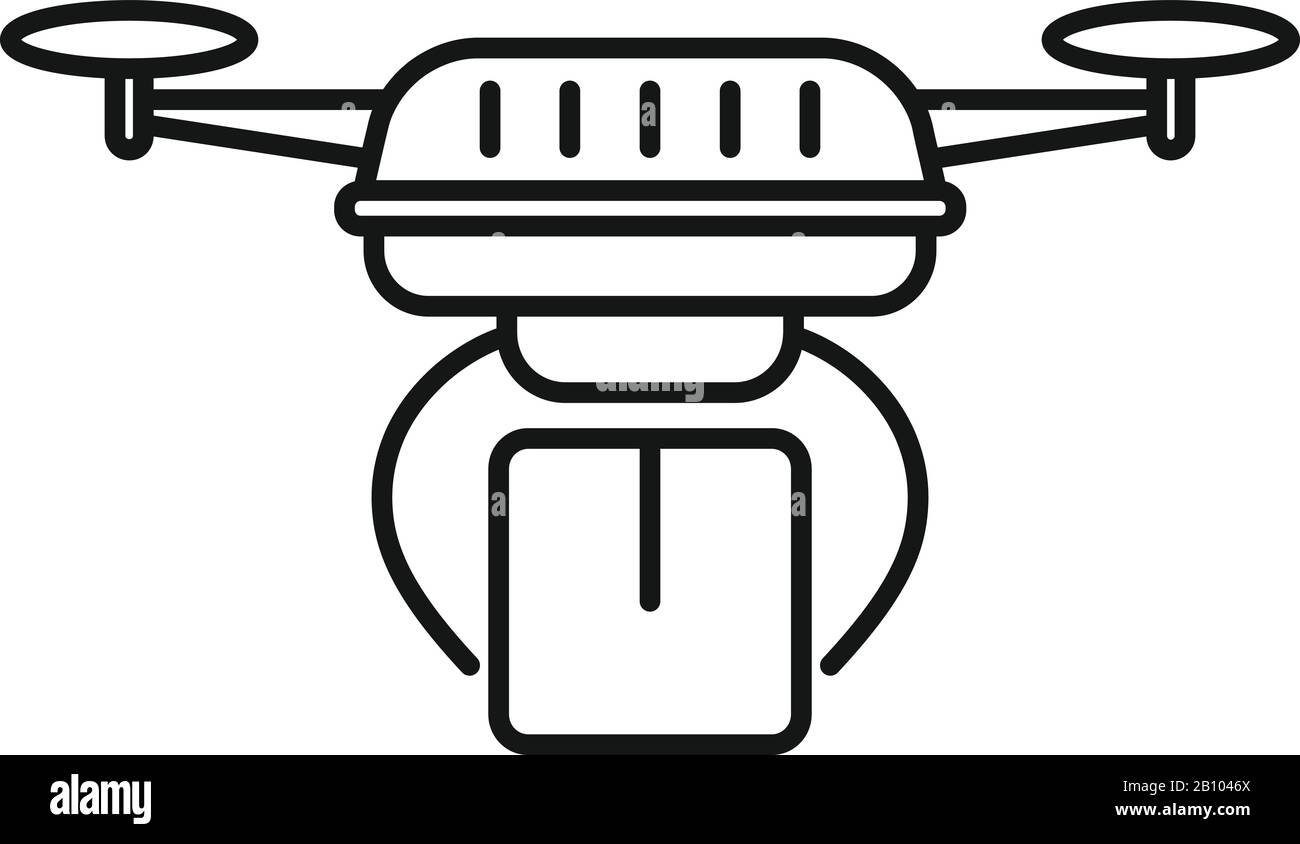 Online drone delivery icon. Outline online drone delivery vector icon ...