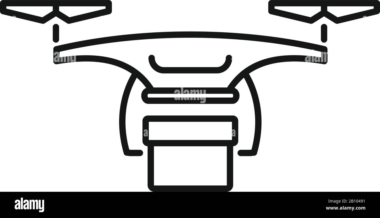 Drone delivery icon. Outline drone delivery vector icon for web design ...