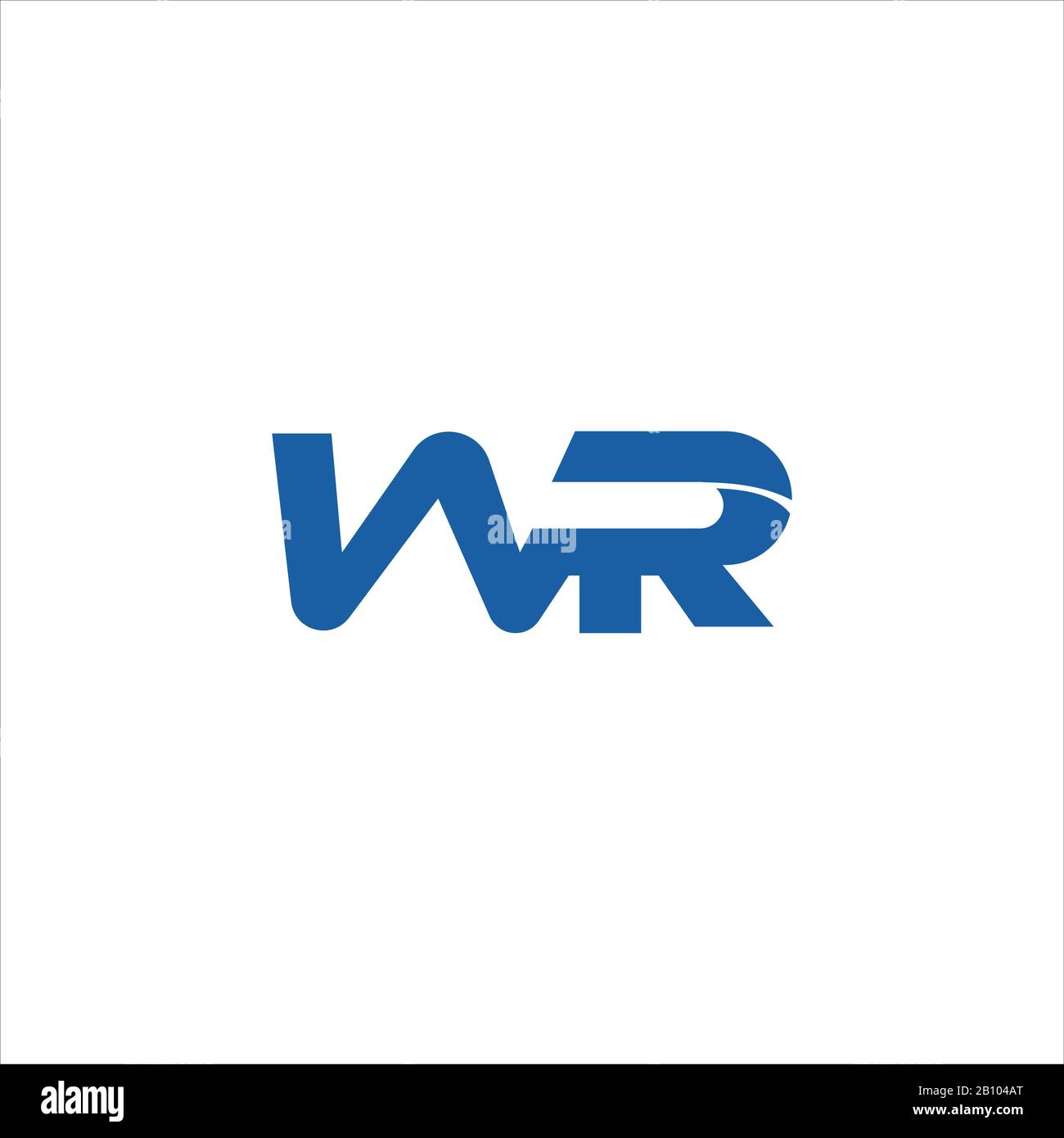 Initial letter wr or rw logo design template Stock Vector Image & Art ...