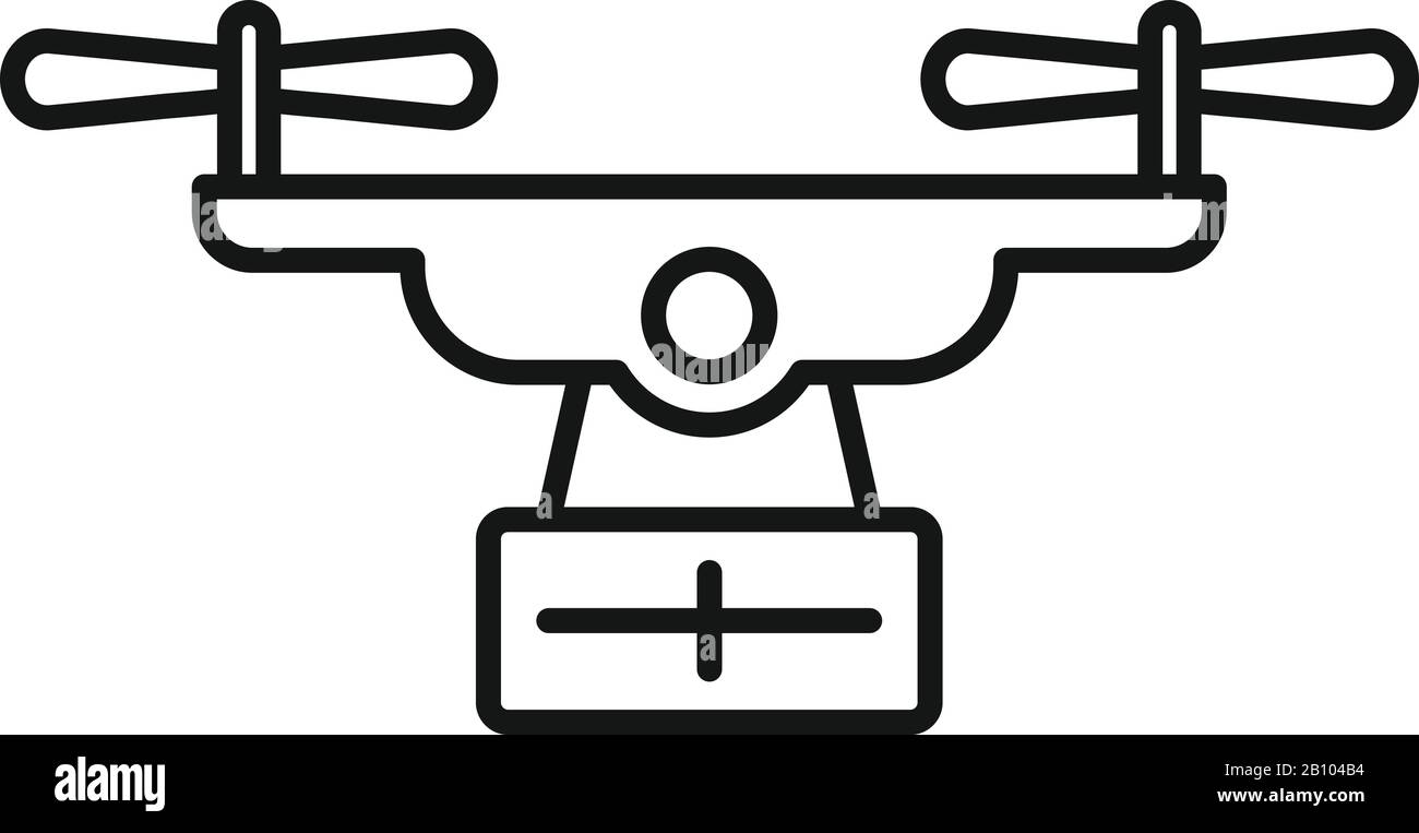Export drone delivery icon. Outline export drone delivery vector icon ...