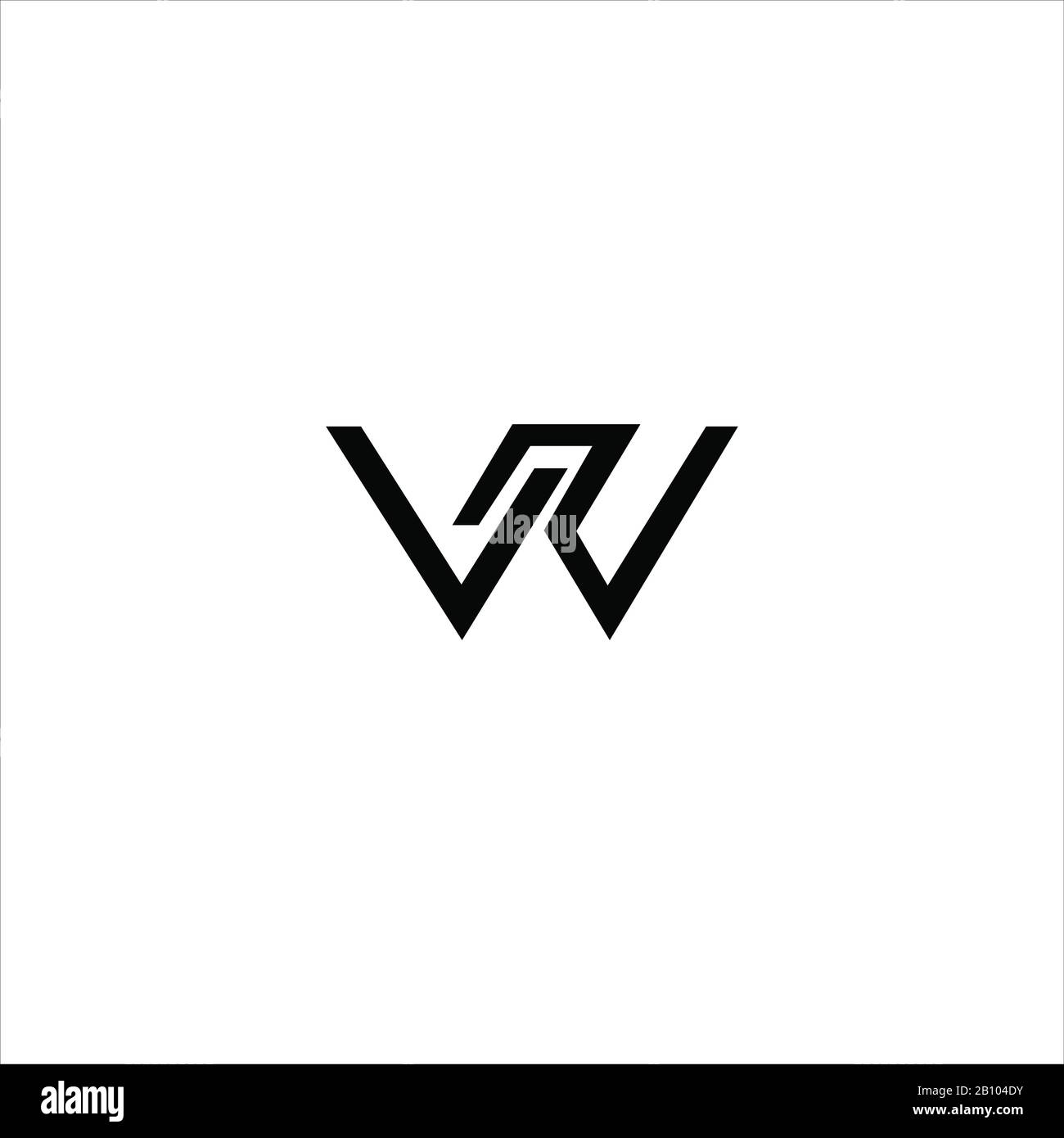 Initial letter wr or rw logo design template Stock Vector Image & Art ...