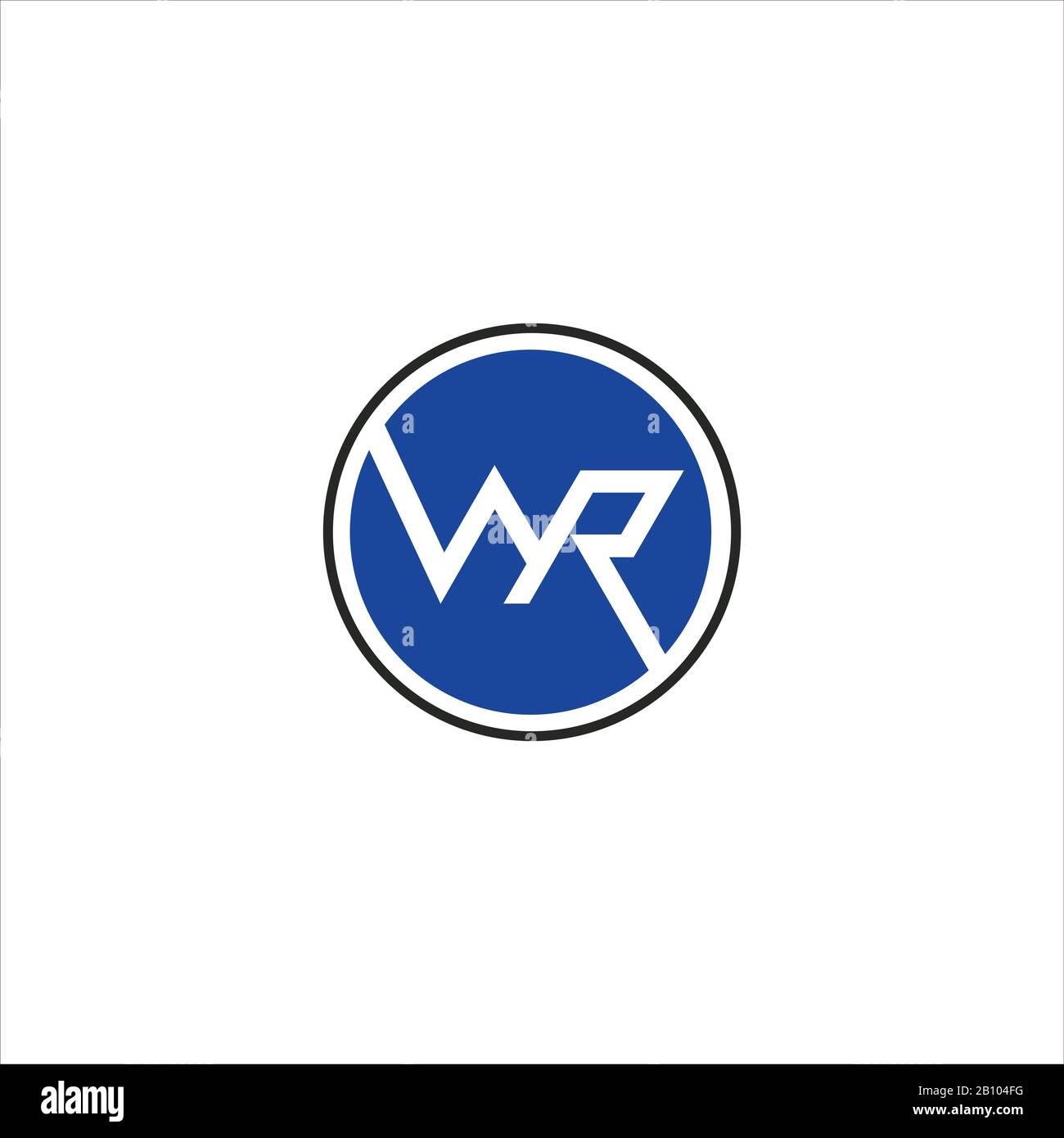 Initial letter wr or rw logo design template Stock Vector Image & Art ...
