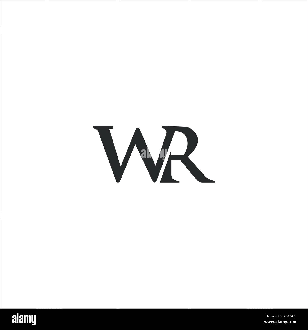 Initial letter wr or rw logo design template Stock Vector Image & Art ...