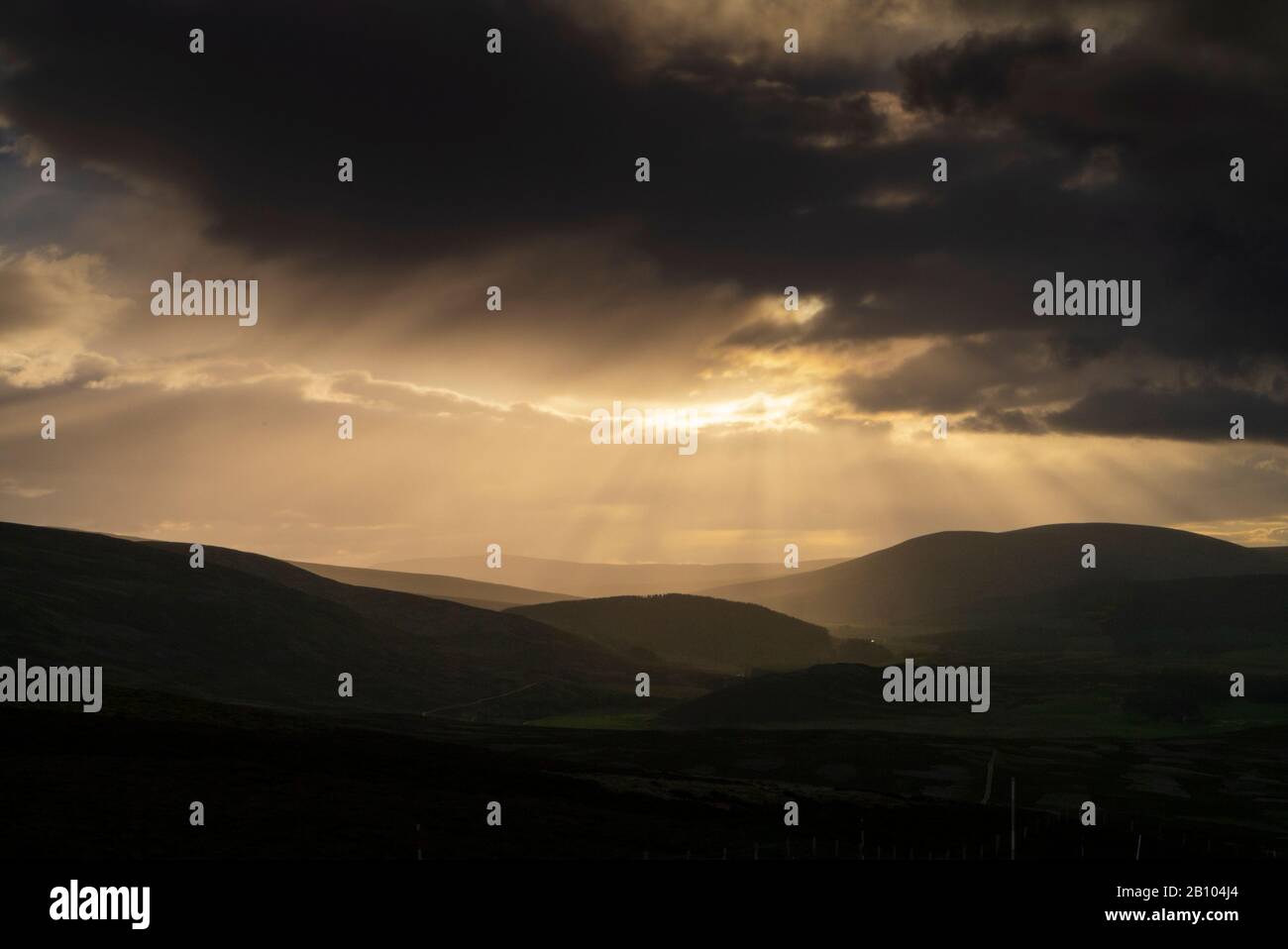 Magical landscape in the Scottish Highlands near Royal Deeside / Cairngorms National Park Scotland UK Stock Photo