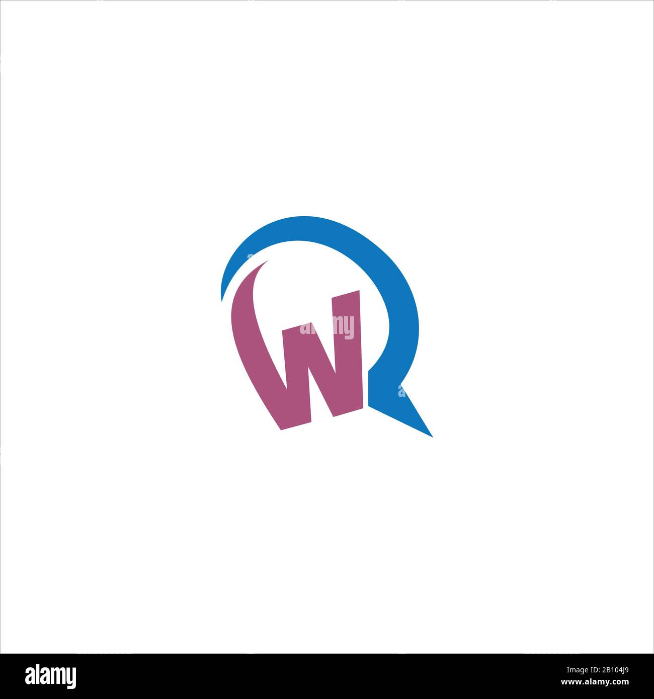 Initial letter wr or rw logo design template Stock Vector Image & Art ...