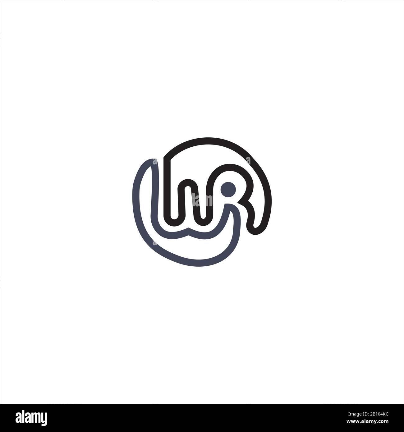 Initial letter wr or rw logo design template Stock Vector Image & Art ...
