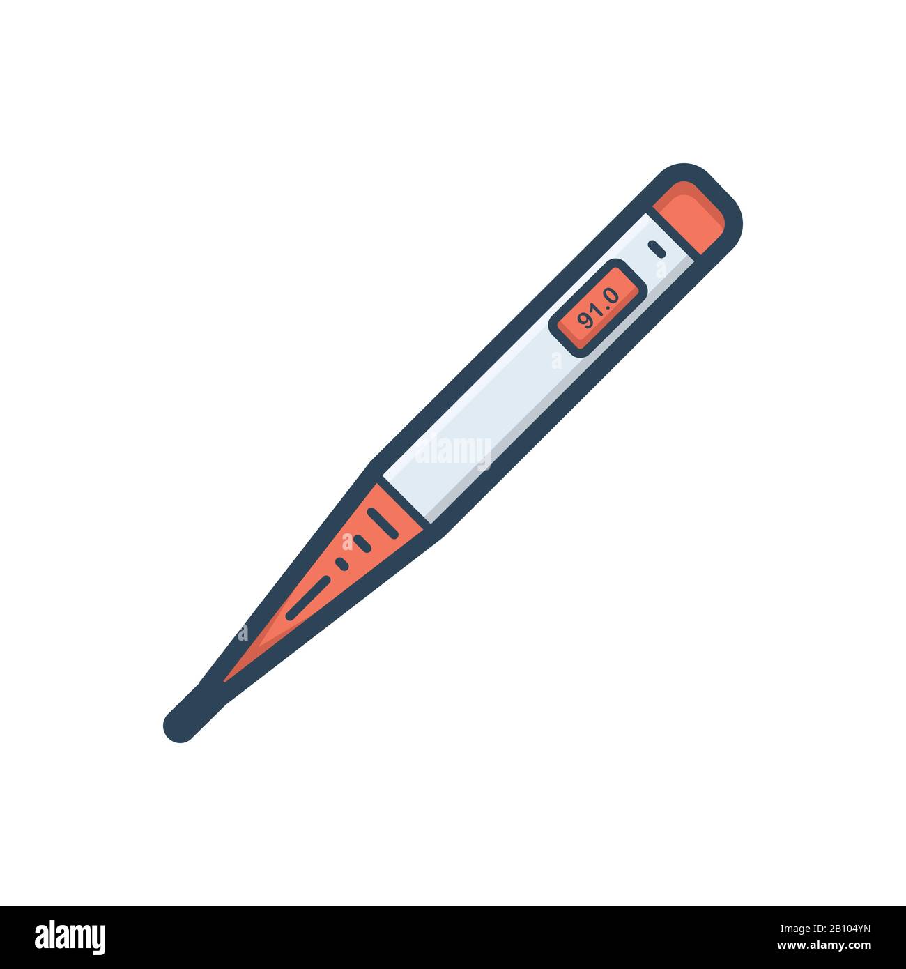 Thermometer with High and Low Temperature Stock Vector - Illustration of  thermometer, yellow: 158042966