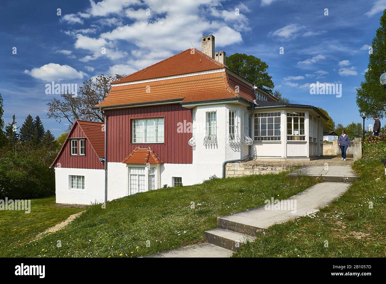 Max Klinger's residential building in Großjena, Saxony-Anhalt, Germany Stock Photo