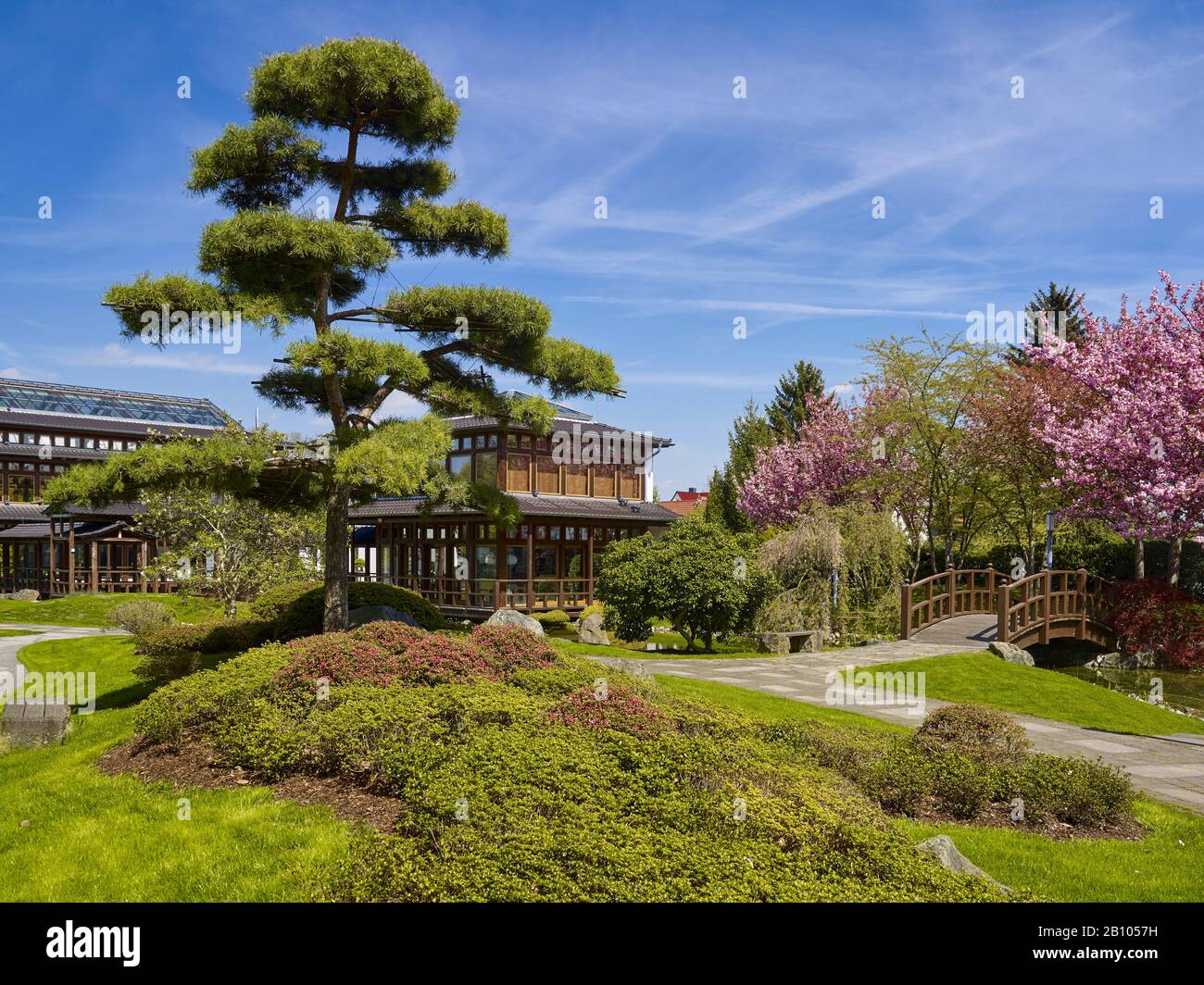 Japanese garden in Bad Langensalza, Thuringia, Germany Stock Photo
