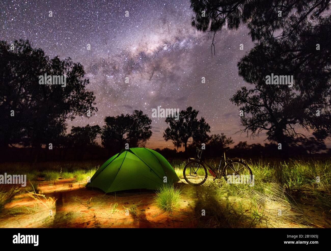 Camping in Australia Stock Photo