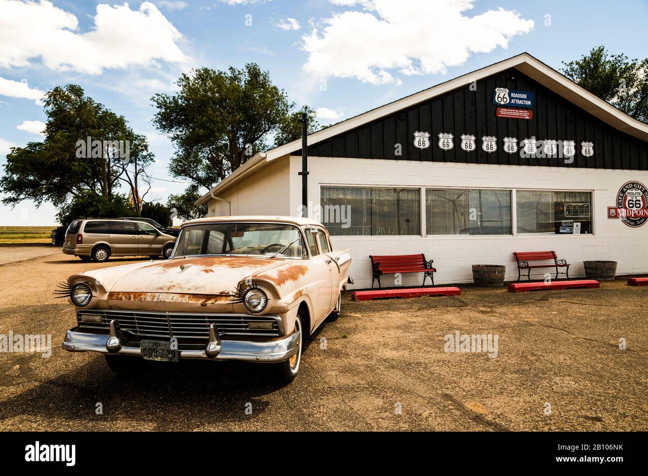 Midpoint Café, Midpoint, Historic Route 66, Texas, USA Stock Photo