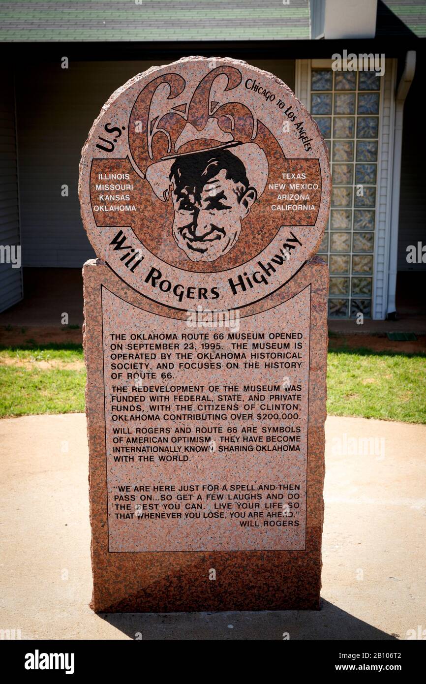 Route 66 Museum, Historic Route 66, Clinton, Oklahoma, USA Stock Photo