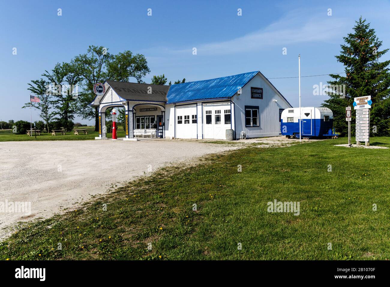 The Odell Station, Historic Route 66, Odell, Illinois, USA Stock Photo Alamy