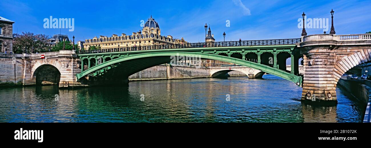 Pont Notre Dame Bridge, Paris, France Stock Photo