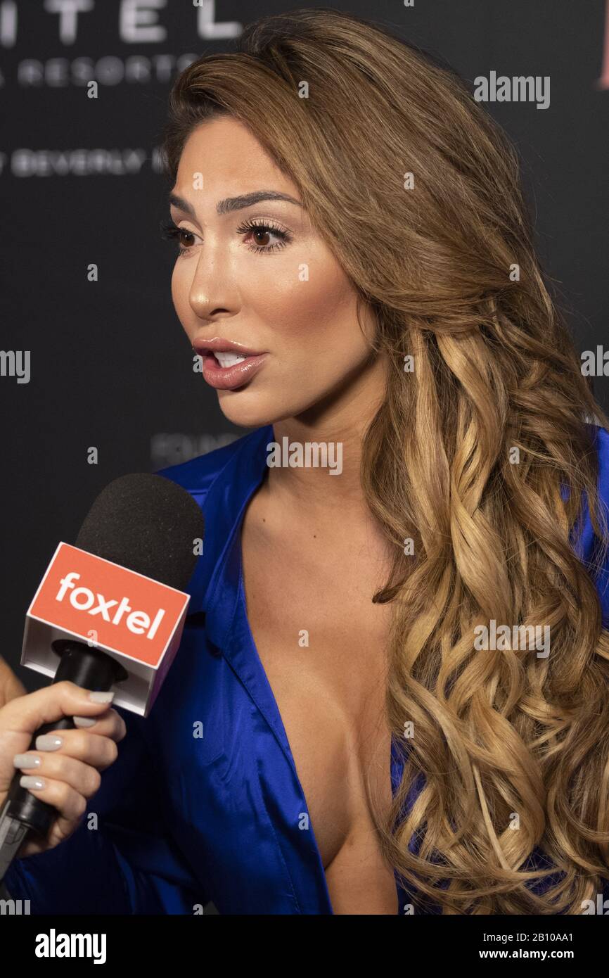 February 20, 2020, Los Angeles, California, USA: FARRAH ABRAHAM at REGARD Magazineâ€™s 10-Year Anniversary Celebrating Women in Film + Television Presented by HÃ©loÃ¯se Lloris Champagne and My Green Network at Sofitel at Beverly Hills in Los Angeles, California (Credit Image: © Charlie Steffens/ZUMA Wire) Stock Photo