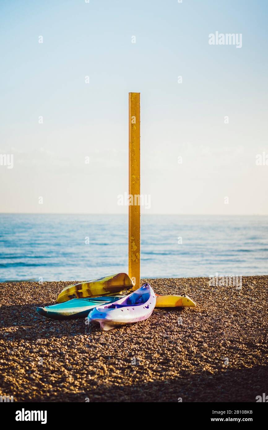 Boats on the beach, boat rental, Brighton, England Stock Photo Alamy