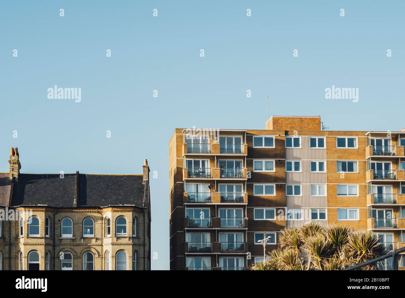Facade, apartment buildings, Brighton, England Stock Photo