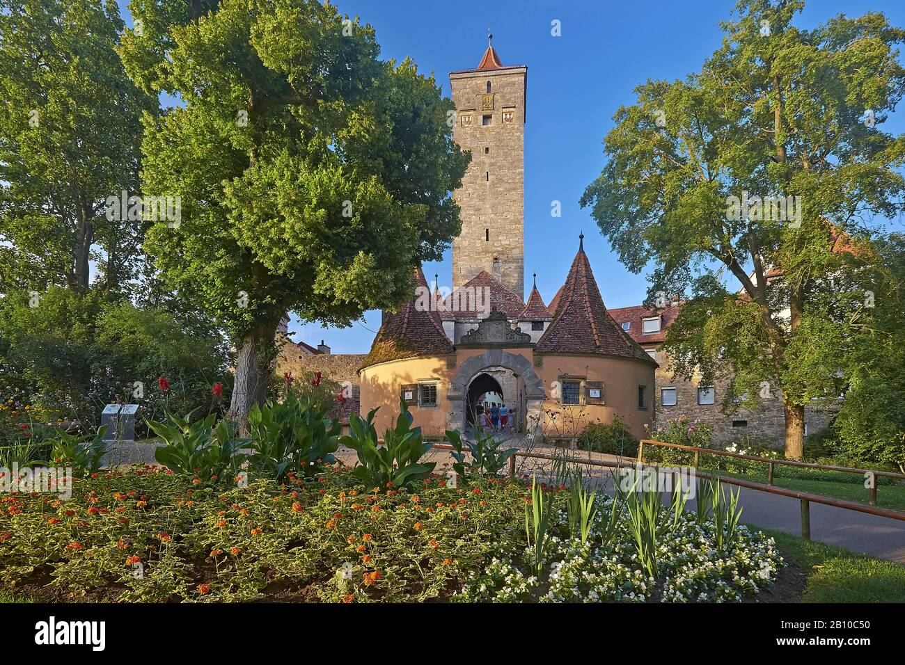 Castle gate at the castle garden in Rothenburg ob der Tauber, Middle