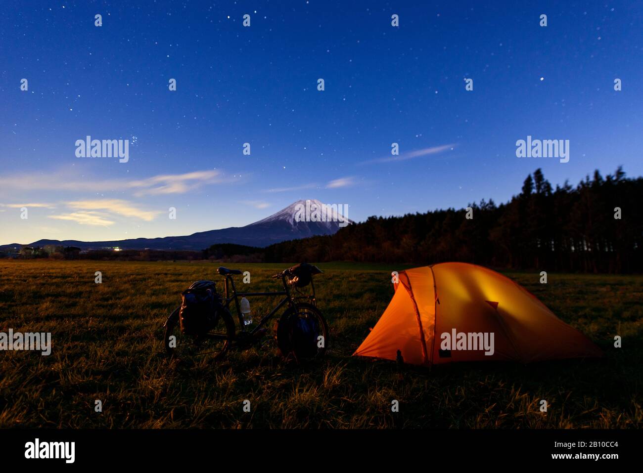 Camping near the volcano Fuji, Japan Stock Photo - Alamy