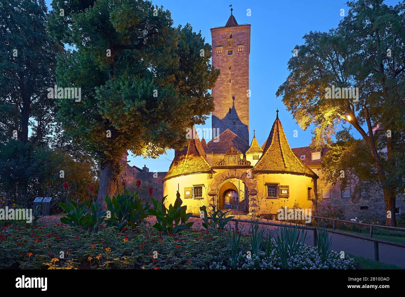 Castle gate at the castle garden in Rothenburg ob der Tauber, Middle