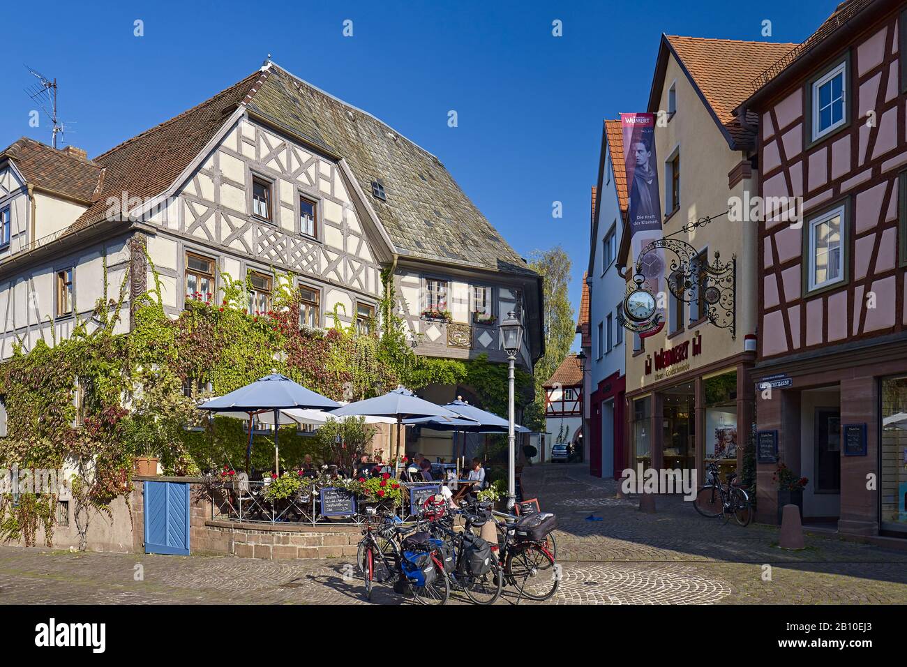 Gasthof Krone in the old town in Lohr am Main, Lower Franconia, Bavaria, Germany Stock Photo