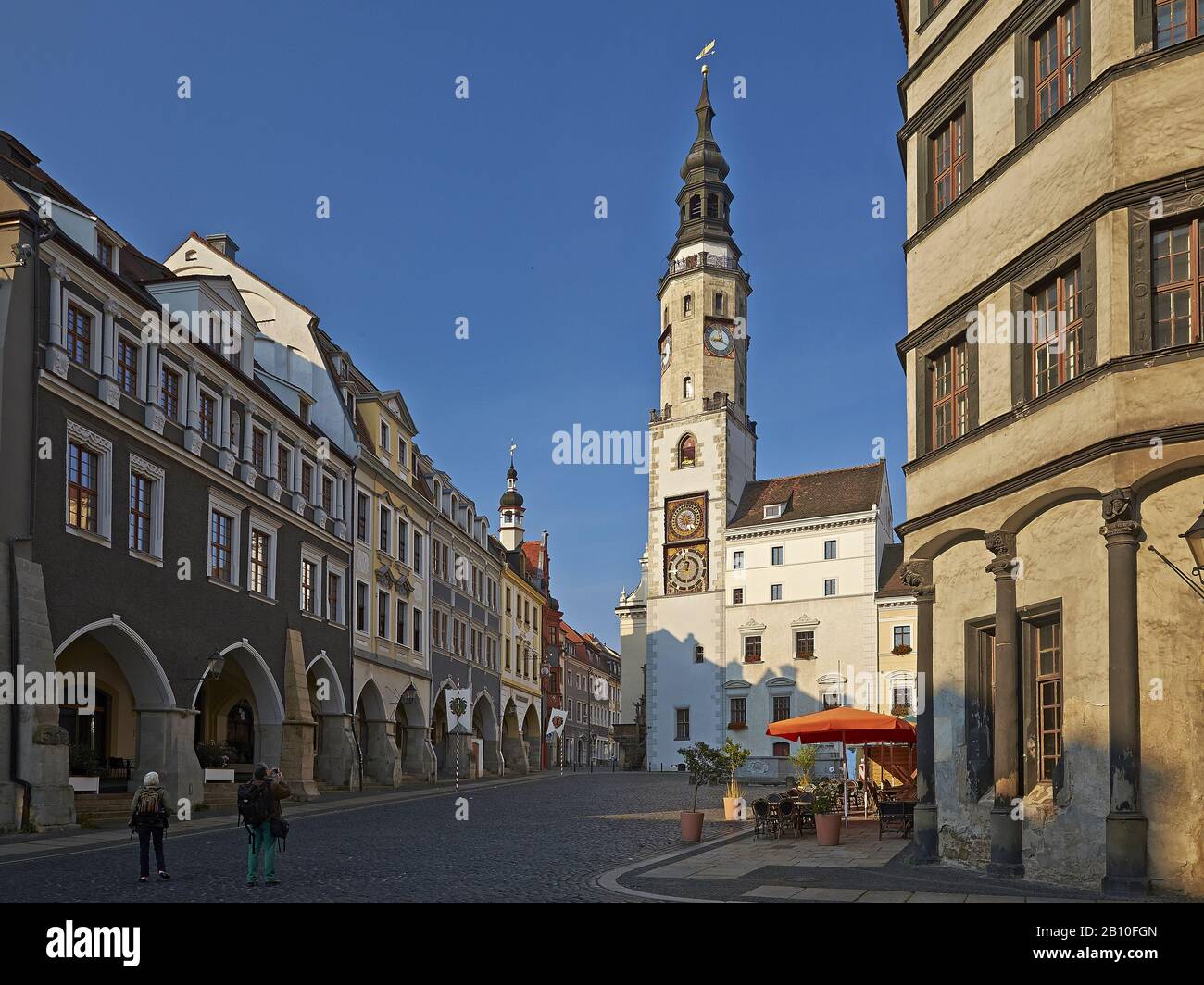 Old city hall at the lower market of Görlitz, Saxony, Germany Stock Photo