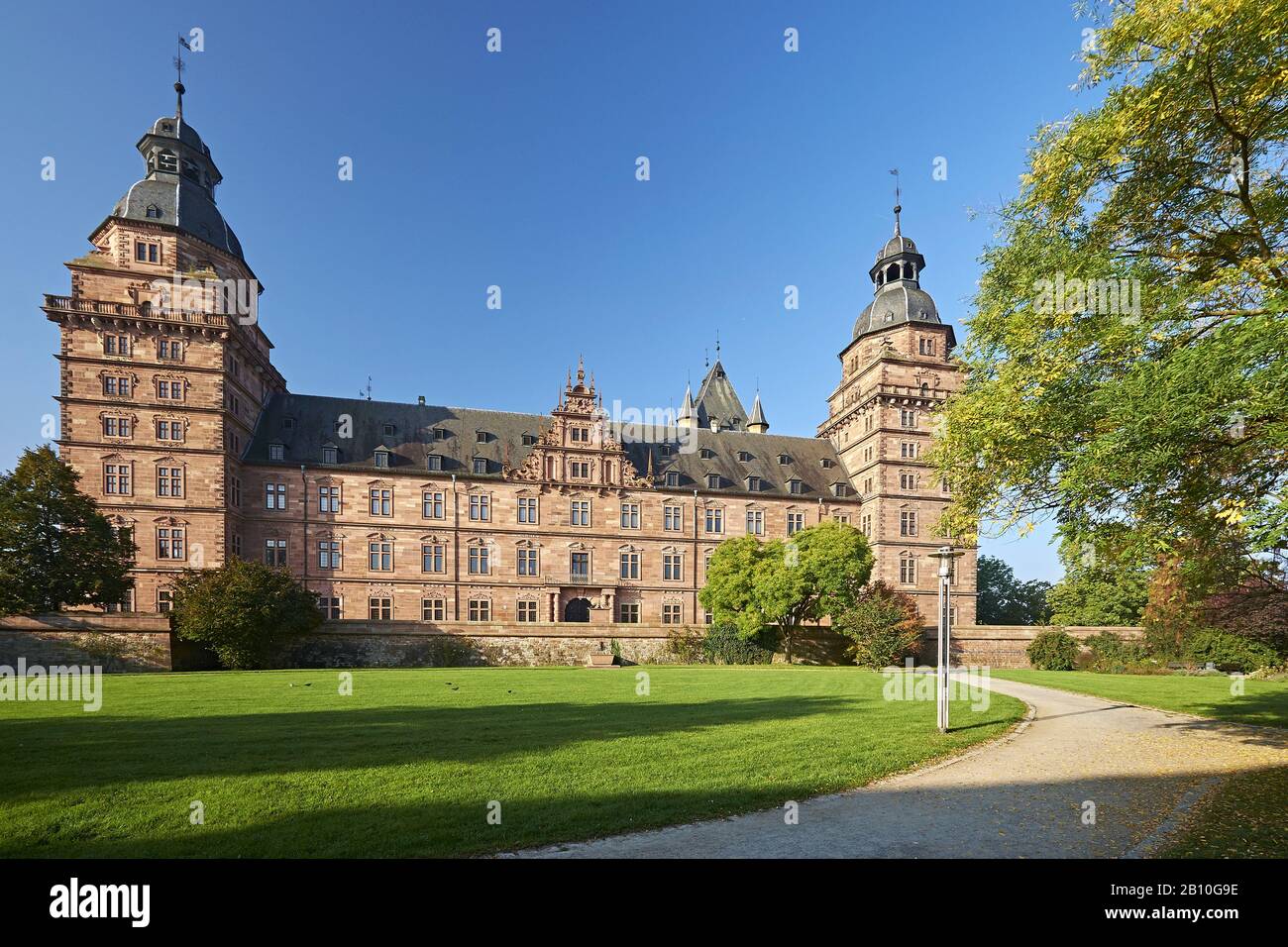 Johannisburg Castle in Aschaffenburg, Lower Franconia, Germany Stock