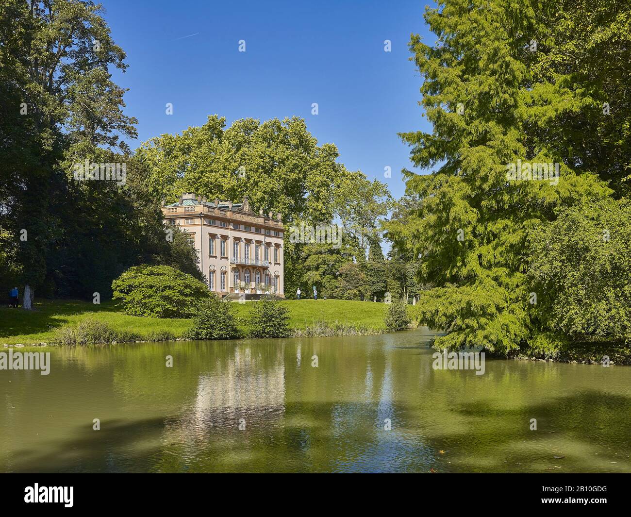 Schonbusch castle with lake in aschaffenburg hi-res stock photography