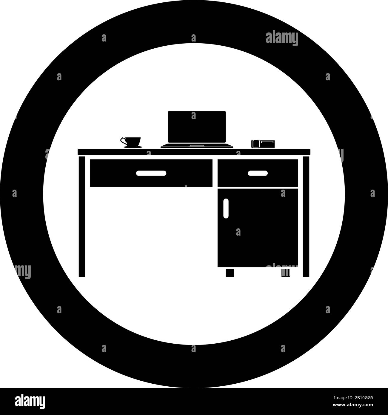 Round coffee table icon Black and White Stock Photos & Images - Alamy