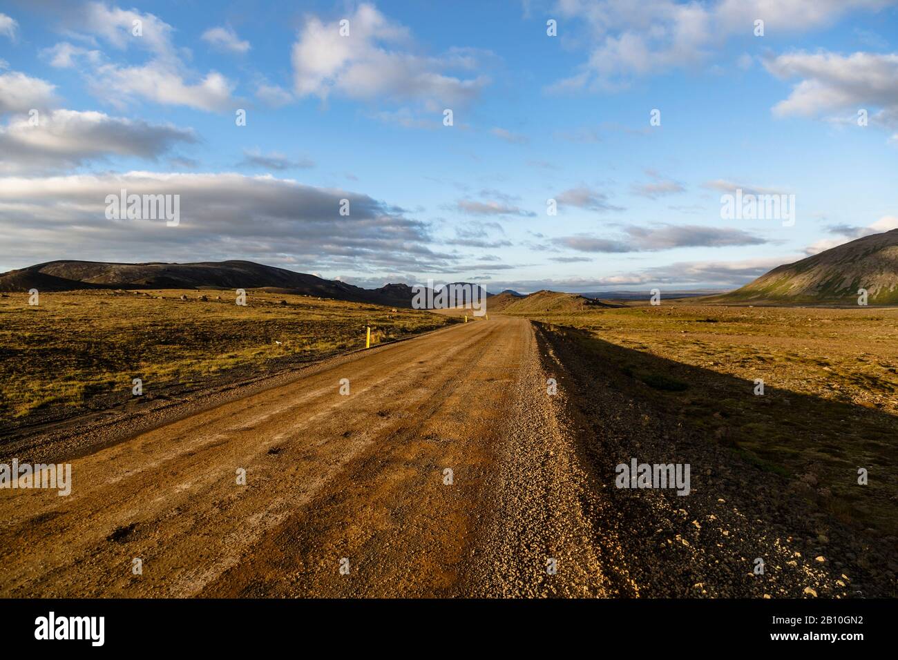 Road 42 on Kleifarvatn Lake, Iceland Stock Photo