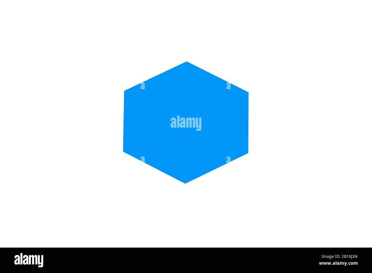 Blue Decahedron. blue geometric figure on a white background Stock ...
